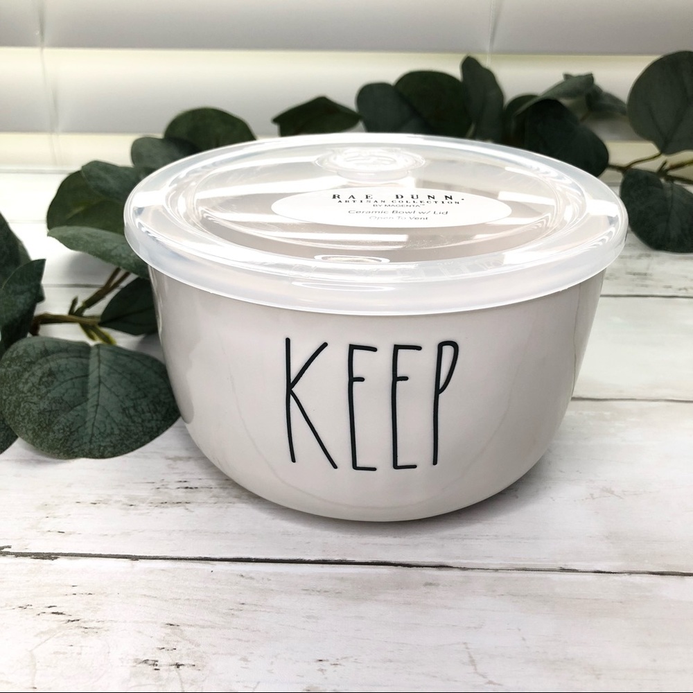 Rae Dunn KEEP Ceramic Bowl With Lid
